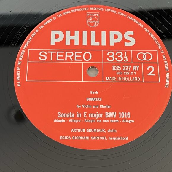 Bach 6 Suonate A Cembalo Certato E Violino Solo 2xLP Box 1969 Philips 835 227/8 - Picture 6 of 12